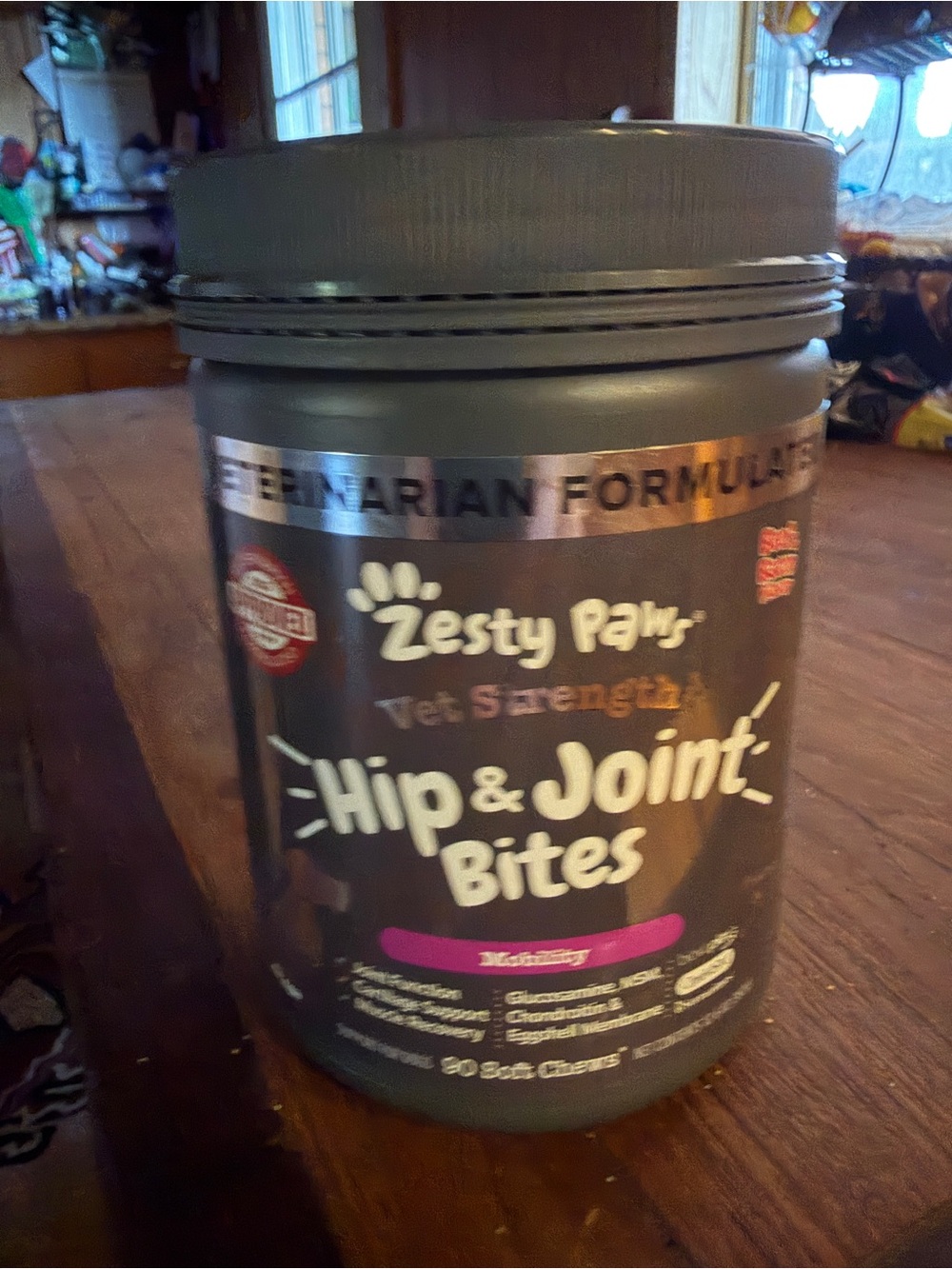 Zesty Paws Hip & Joint Bites - Vet Strength Chews (Black) NIB 90 count